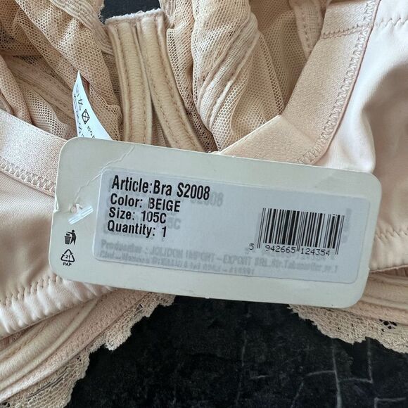 Jolidon Inderwire Bra Beige Size 46C NWT - Picture 5 of 7